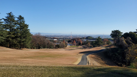 			快晴気温４℃の１番ホール